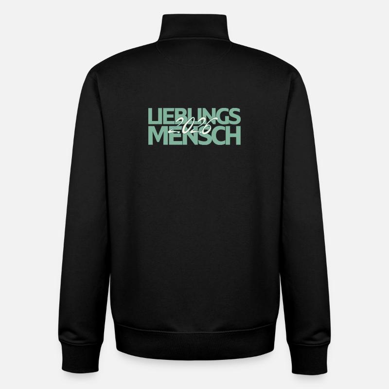 Lieblingsmensch 2026 Mint Script - Unisex Organic Zip Sweatshirt von Stanley/Stella - Schwarz