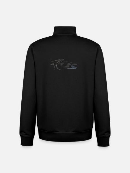 Trolltunga | Norway Rock Lineart - Unisex Organic Zip Sweatshirt by Stanley/Stella - black