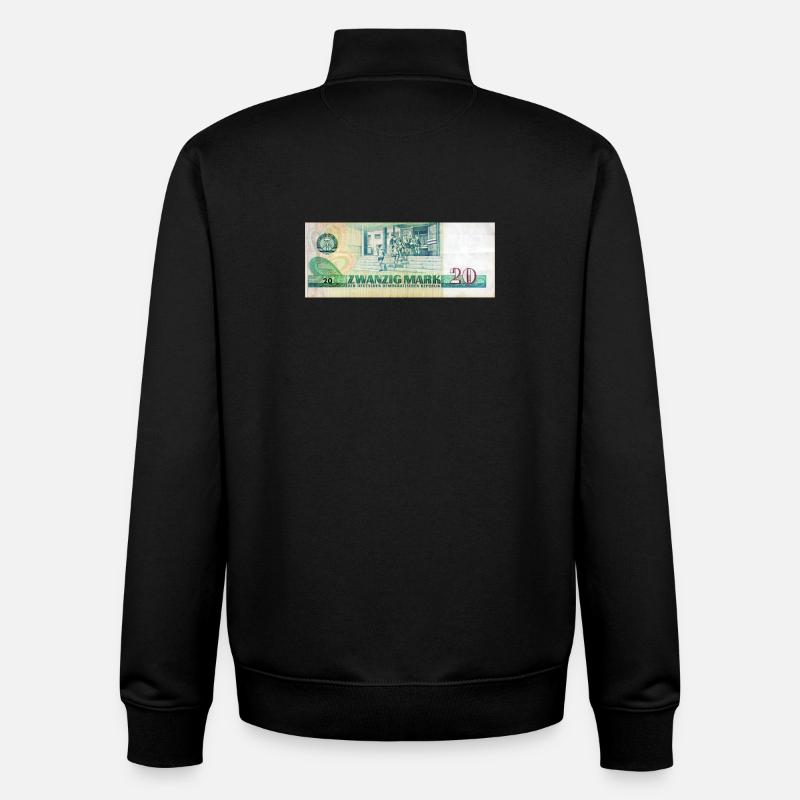 20 mark der ddr - Sweat zippé unisexe en coton bio Stanley/Stella - noir