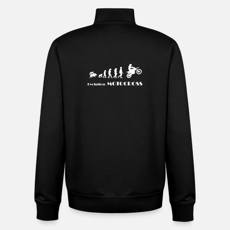 Evolution Motocross Enduro - Unisex Organic Zip Sweatshirt von Stanley/Stella - Schwarz