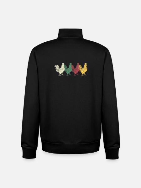 Rooster - Unisex Organic Zip Sweatshirt by Stanley/Stella - black