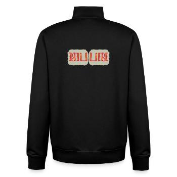 Herzliche Liebe Reflexionen - Unisex Organic Zip Sweatshirt von Stanley/Stella - Schwarz - Hinten - AI Model Male 185 light (185cm)
