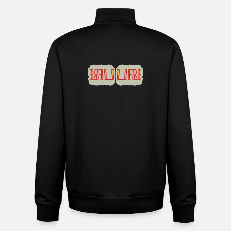 Herzliche Liebe Reflexionen - Unisex Organic Zip Sweatshirt von Stanley/Stella - Schwarz