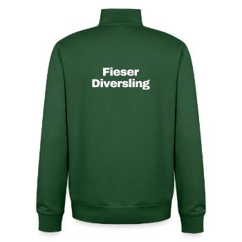 Such a slouch - Unisex Organic Zip Sweatshirt by Stanley/Stella - bottle green - Back - AI Model Male 185 dark (185cm)