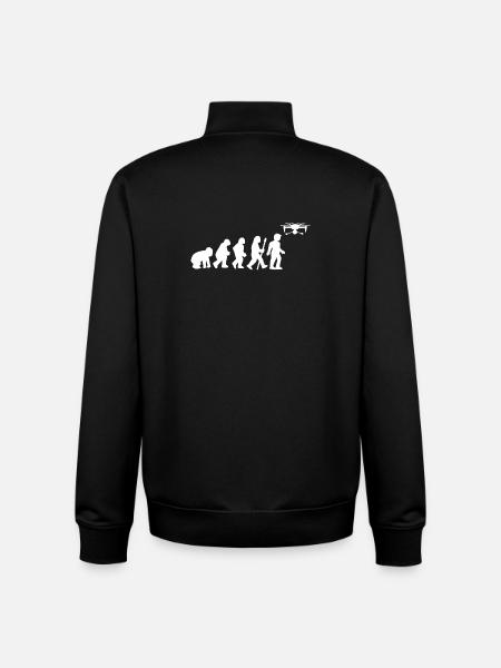 Drohnenpilot Evolution Quadrocopter - Unisex Organic Zip Sweatshirt von Stanley/Stella - Schwarz