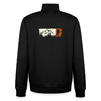 Mountain Explorer Silhouette Tee - Unisex Organic Zip Sweatshirt by Stanley/Stella - black - Back - AI Model Male 185 light (185cm)