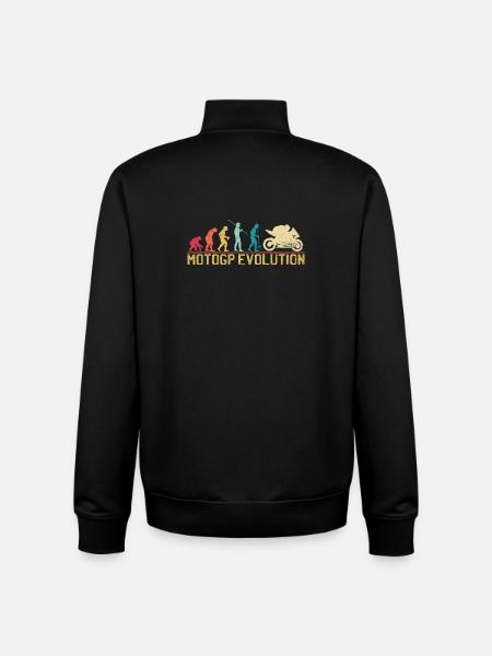 Conception de la silhouette Motocross Evolution - Sweat zippé unisexe en coton bio Stanley/Stella - noir