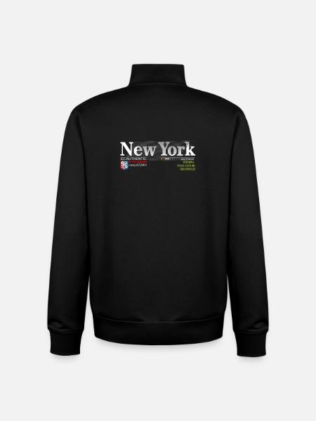 Street Style Abstract NYC Print - Unisex Organic Zip Sweatshirt by Stanley/Stella - black
