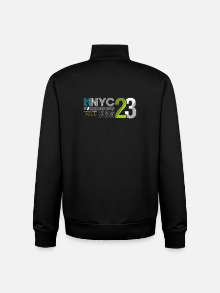 Miejski streetwear numer 86 design - Bluza unisex rozpinana z bawełny organicznej Stanley/Stella - czarny