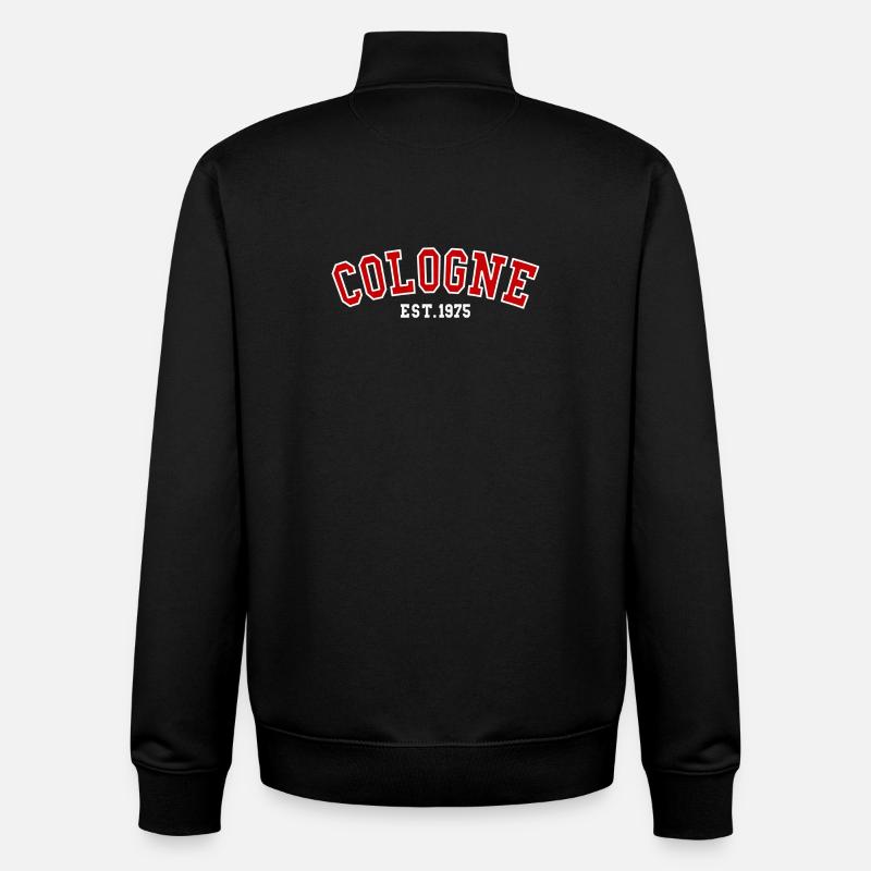 Cologne Est.1975  - Unisex Organic Zip Sweatshirt by Stanley/Stella - black
