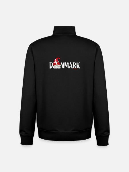 Danmark Lettering Gnome Denmark Flag - Unisex Organic Zip Sweatshirt by Stanley/Stella - black