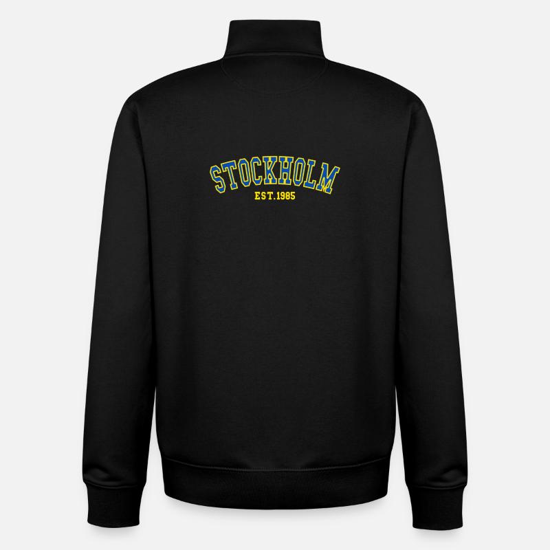 Stockholm Est.1985 - Unisex Organic Zip Sweatshirt by Stanley/Stella - black