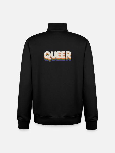 Queer - Cool Pride Logo - Unisex Organic Zip Sweatshirt von Stanley/Stella - Schwarz