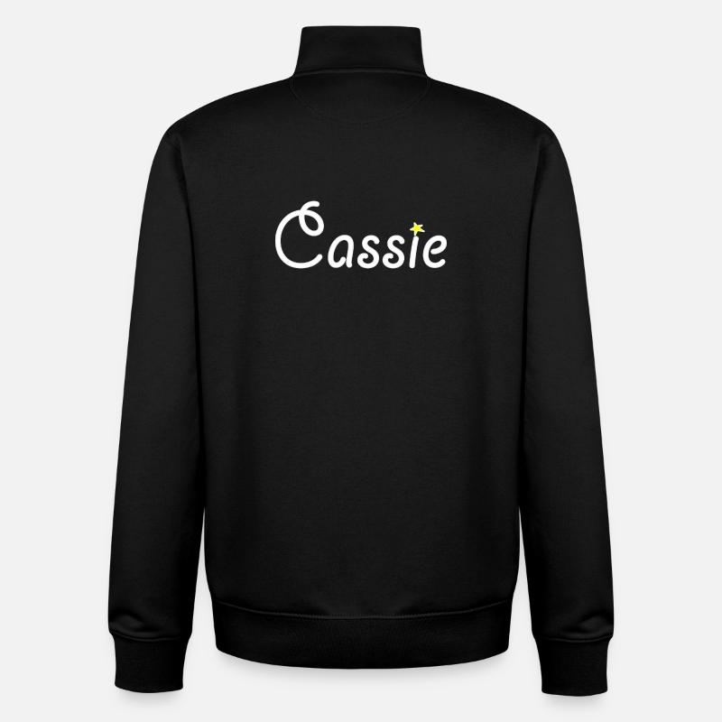 Cassie - Sweat zippé unisexe en coton bio Stanley/Stella - noir