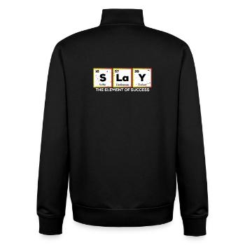 Funny Chemistry Periodic Table Words Slay - Unisex Organic Zip Sweatshirt von Stanley/Stella - Schwarz - Hinten - AI Model Male 185 light (185cm)