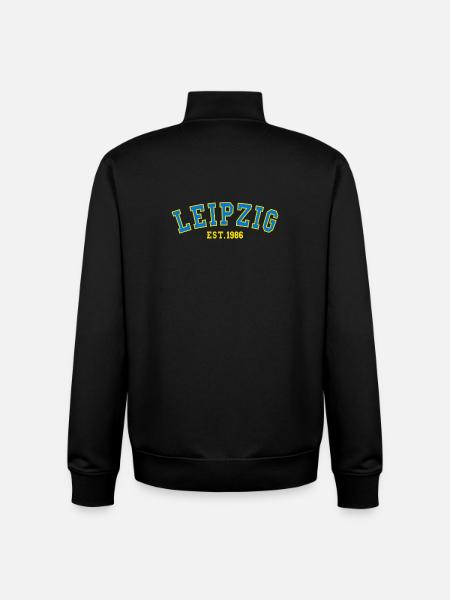 Leipzig Est. 1986 - Unisex Organic Zip Sweatshirt by Stanley/Stella - black