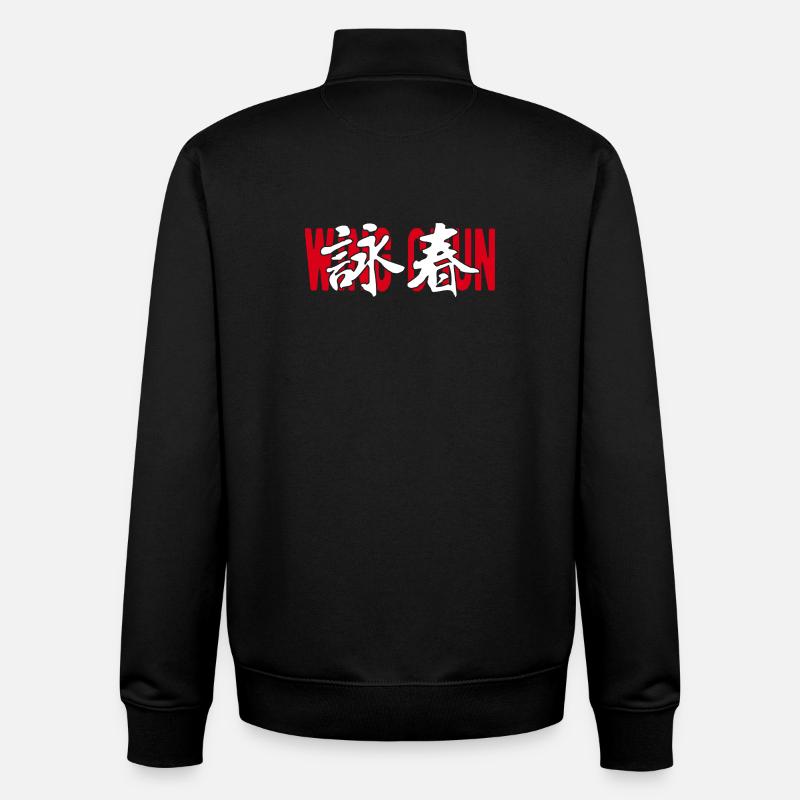 Art martial chinois Wing Chun - Sweat zippé unisexe en coton bio Stanley/Stella - noir