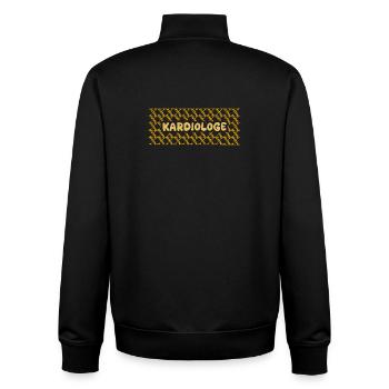 Geschenk für Kardiologe - Unisex Organic Zip Sweatshirt von Stanley/Stella - Schwarz - Hinten - AI Model Male 185 light (185cm)