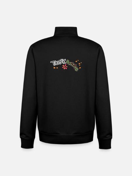 Think Positive - Unisex Organic Zip Sweatshirt by Stanley/Stella - black