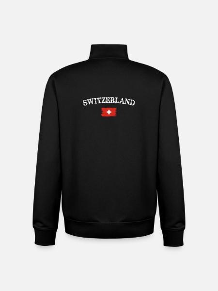 Schweizer Bürstenflaggenbogen - Unisex Organic Zip Sweatshirt von Stanley/Stella - Schwarz