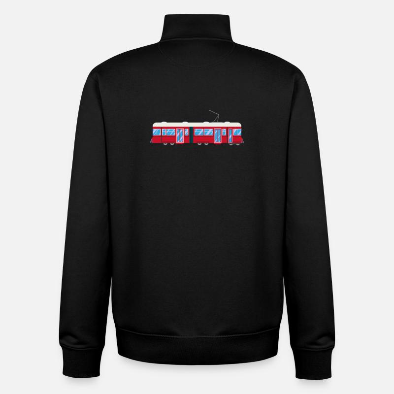 Tram, tram, train, railway - Unisex Organic Zip Sweatshirt by Stanley/Stella - black