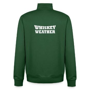 dictons amusants sur le whisky - Sweat zippé unisexe en coton bio Stanley/Stella - vert bouteille - Dos - AI Model Male 185 dark (185cm)