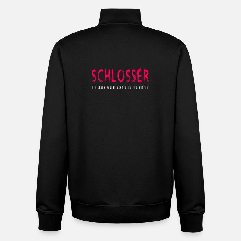 Schlosser Handwerker Design - Unisex Organic Zip Sweatshirt von Stanley/Stella - Schwarz