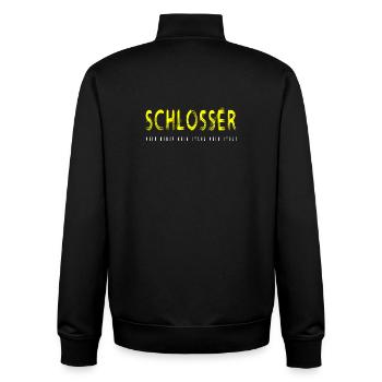 Schlosser Handwerker Design - Unisex Organic Zip Sweatshirt von Stanley/Stella - Schwarz - Hinten - AI Model Male 185 light (185cm)