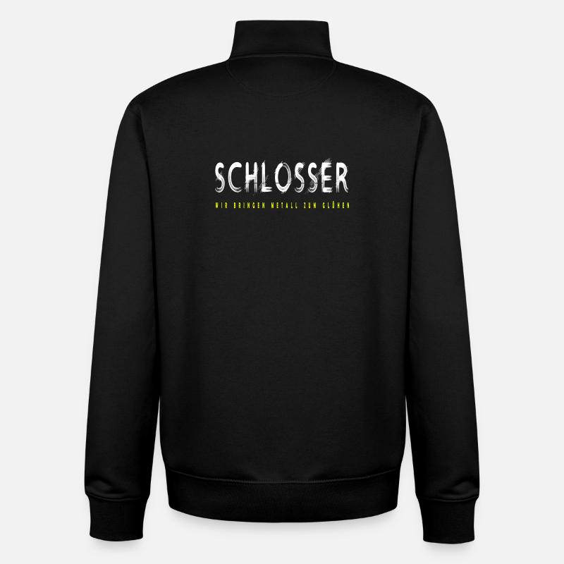 Schlosser Handwerker Design - Unisex Organic Zip Sweatshirt von Stanley/Stella - Schwarz