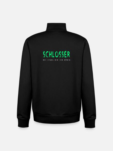 Schlosser Handwerker Design - Unisex Organic Zip Sweatshirt von Stanley/Stella - Schwarz