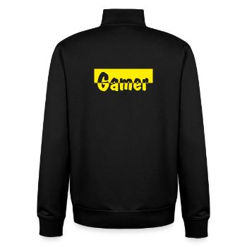 Gamer - Unisex Organic Zip Sweatshirt von Stanley/Stella - Schwarz - Hinten - AI Model Male 185 light (185cm)