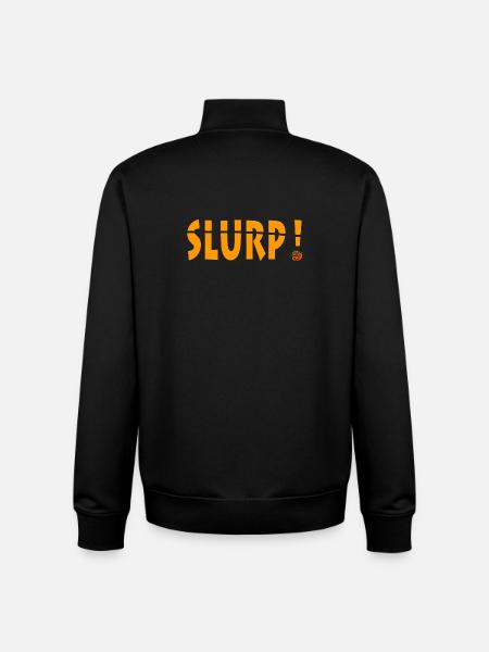 Vibrant Slurp Exclamation Graphic Design - Unisex Organic Zip Sweatshirt by Stanley/Stella - black