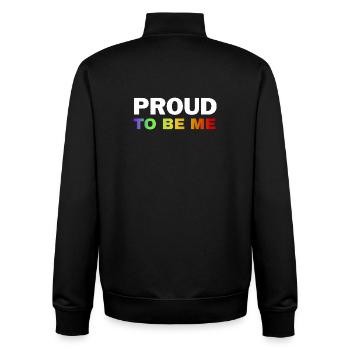 Vibrant Pride Empowerment Design - Unisex Organic Zip Sweatshirt by Stanley/Stella - black - Back - AI Model Male 185 light (185cm)