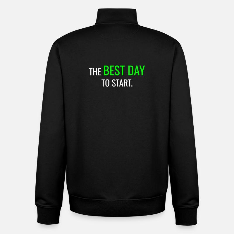 Concevez vos rêves aujourd'hui. - Sweat zippé unisexe en coton bio Stanley/Stella - noir
