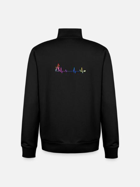 Pulsierende Farbfigur Kunst - Unisex Organic Zip Sweatshirt von Stanley/Stella - Schwarz