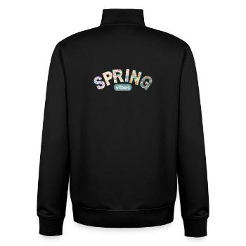 Flower Letters / Farbenfrohes Blumendesign - Unisex Organic Zip Sweatshirt von Stanley/Stella - Schwarz - Hinten - AI Model Male 185 light (185cm)