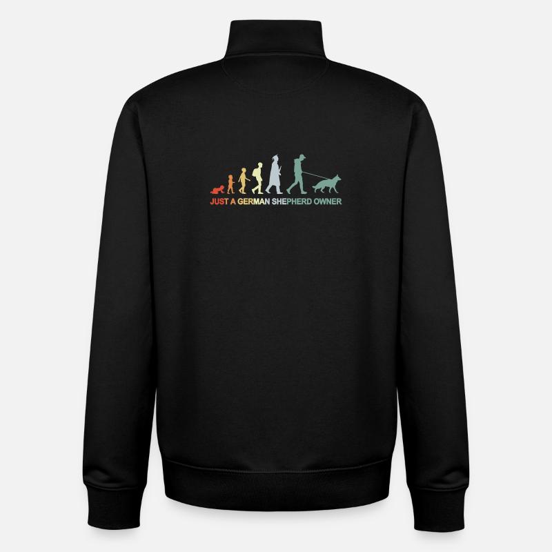 Evolution Schäferhund Besitzer - Unisex Organic Zip Sweatshirt von Stanley/Stella - Schwarz