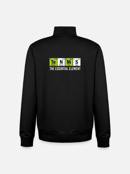 Tennis Essential Element Funny Chemistry - Unisex Organic Zip Sweatshirt by Stanley/Stella - black