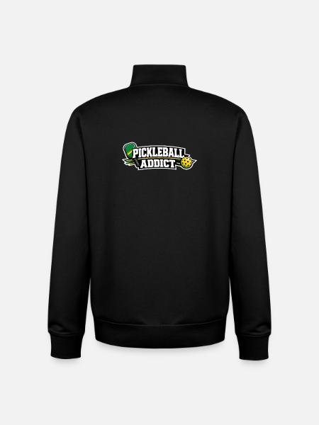 Pickleball Addict Logo - Unisex Organic Zip Sweatshirt by Stanley/Stella - black