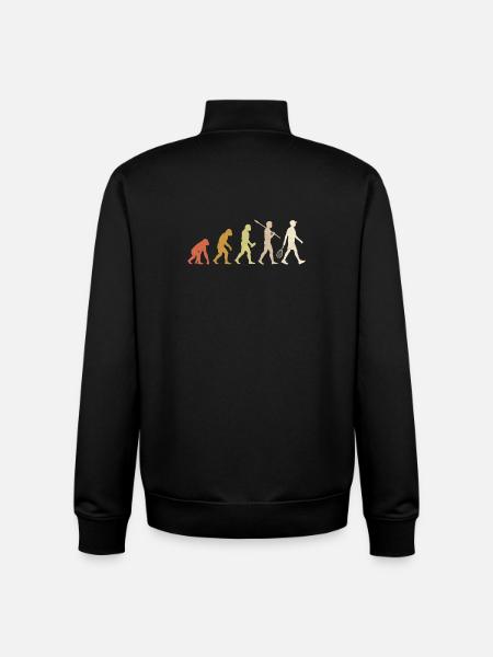 Tennis Evolution Funny Tennis Player Gift - Unisex Organic Zip Sweatshirt by Stanley/Stella - black