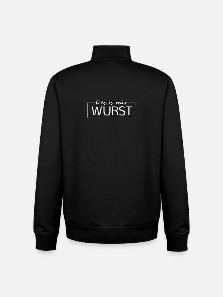 Des ist mir Wurst  - Unisex Organic Zip Sweatshirt von Stanley/Stella - Schwarz
