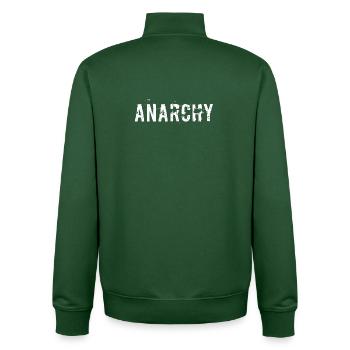 Anarchie - Unisex Organic Zip Sweatshirt von Stanley/Stella - Flaschengrün - Hinten - AI Model Male 185 dark (185cm)