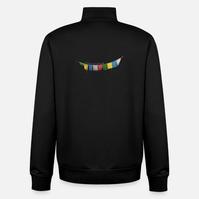 Gebetsfahnen - Unisex Organic Zip Sweatshirt von Stanley/Stella - Schwarz