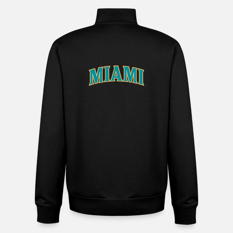 Miami - Sweat zippé unisexe en coton bio Stanley/Stella - noir
