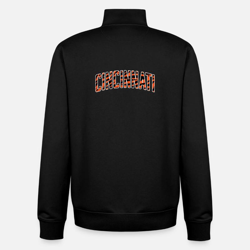 Cincinnati Tiger Stripe - Unisex Organic Zip Sweatshirt von Stanley/Stella - Schwarz
