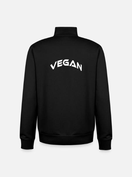 Végétalien - Sweat zippé unisexe en coton bio Stanley/Stella - noir