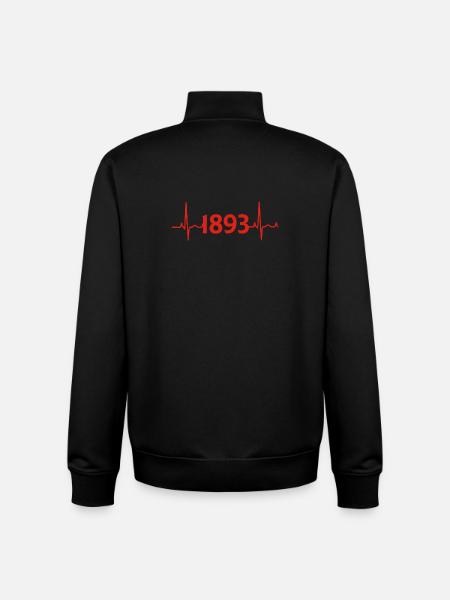 Stuttgart 1893 Herzschlag Puls Liebe - Unisex Organic Zip Sweatshirt von Stanley/Stella - Schwarz