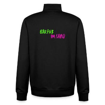 Barfuß im Sand - Unisex Organic Zip Sweatshirt von Stanley/Stella - Schwarz - Hinten - AI Model Male 185 light (185cm)
