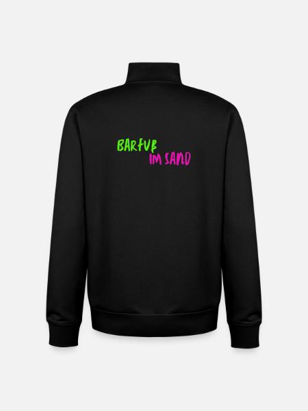 Barfuß im Sand - Unisex Organic Zip Sweatshirt von Stanley/Stella - Schwarz