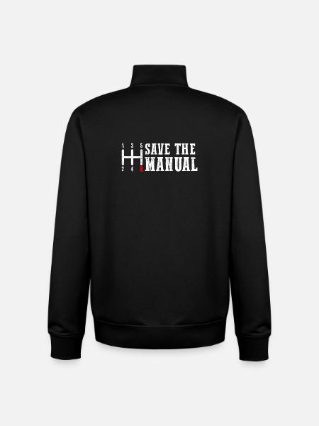 Save The Manual Gearshift Tribute - Unisex Organic Zip Sweatshirt by Stanley/Stella - black
